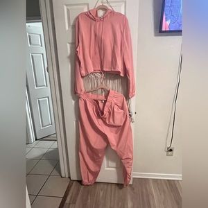 Fashion Nova two piece windbreaker pant set